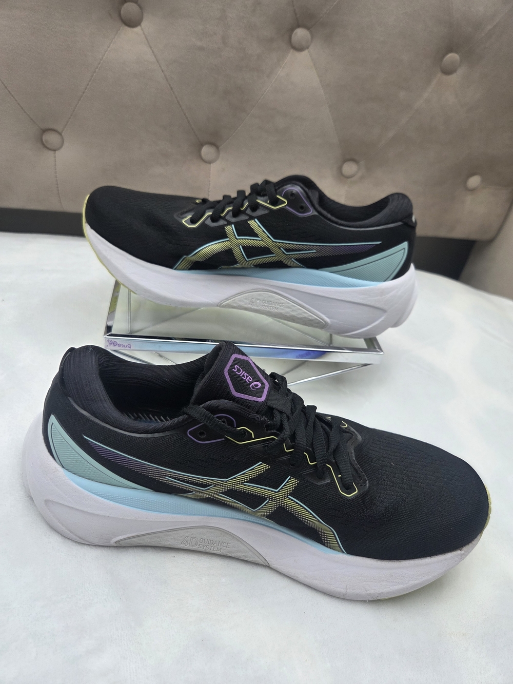 ASICS Gel Kayano 30 Running Shoes Black Purple Blue Women's Size 10 - Picture 2 of 9